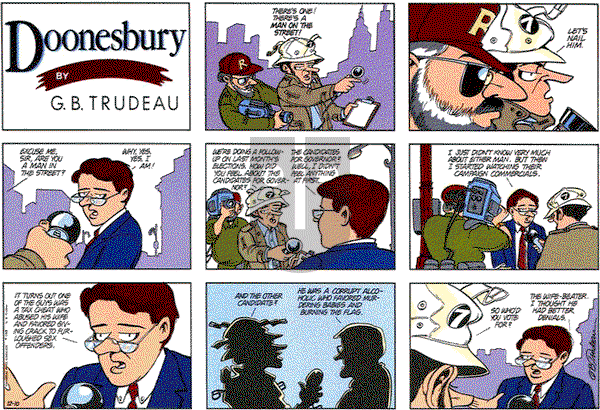 Doonesbury on Sunday December 10, 1989 Comic Strip