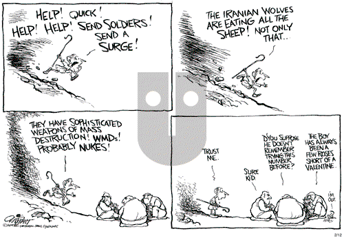 Pat Oliphant on Monday February 12, 2007 Comic Strip