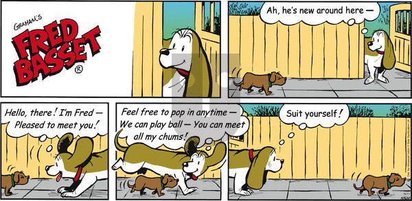 Fred Basset on Sunday October 11, 2015 Comic Strip
