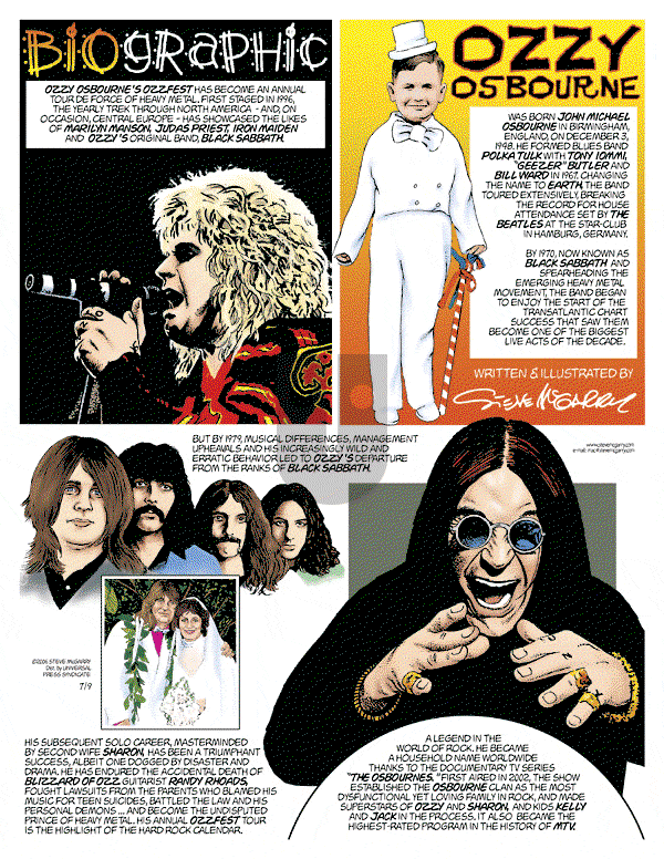 Biographic on Sunday July 9, 2006 Comic Strip