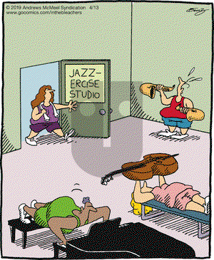 In the Bleachers on Saturday April 13, 2019 Comic Strip