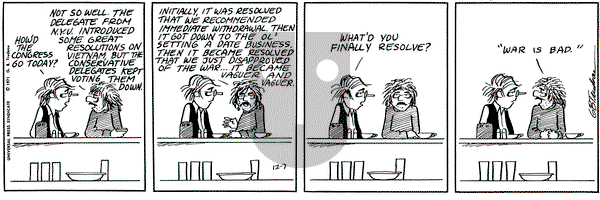 Doonesbury on Tuesday December 7, 1971 Comic Strip