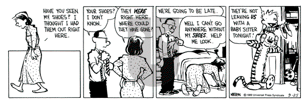 Calvin and Hobbes on Monday September 25, 1989 Comic Strip