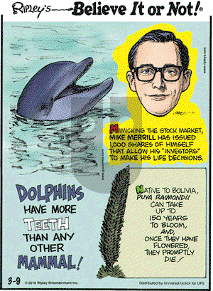 Ripley's Believe It or Not on Wednesday March 9, 2016 Comic Strip