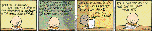 Peanuts - Friday July 29, 2011 Comic Strip