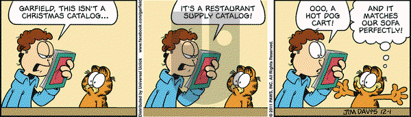 Garfield on Thursday December 1, 2011 Comic Strip