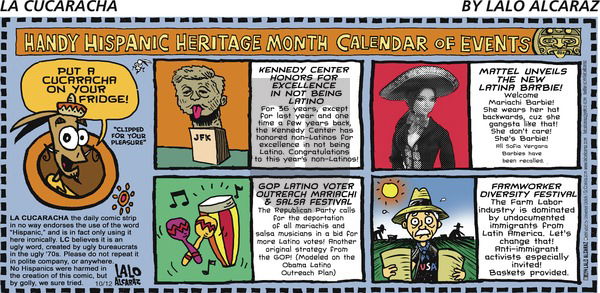 La Cucaracha - Sunday October 12, 2014 Comic Strip