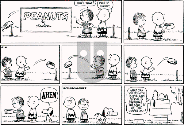 Peanuts - Sunday October 6, 1963 Comic Strip