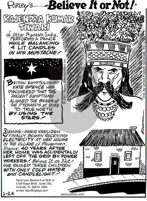 Ripley's Believe It or Not on Wednesday January 24, 2001 Comic Strip