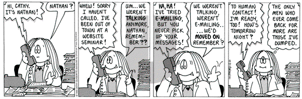 Cathy Classics on Thursday October 31, 1996 Comic Strip