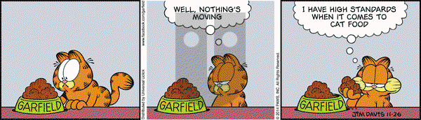 Garfield on Wednesday November 26, 2014 Comic Strip
