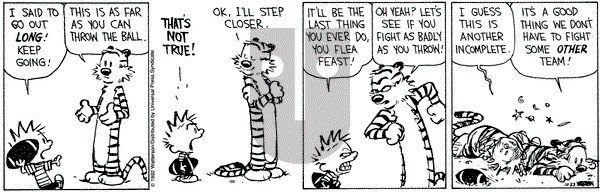 Calvin and Hobbes on Friday October 23, 1992 Comic Strip