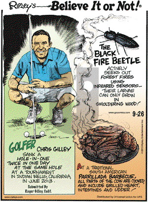 Ripley's Believe It or Not on Thursday September 26, 2013 Comic Strip