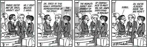 Doonesbury on Friday February 1, 1980 Comic Strip