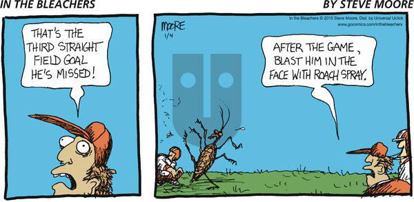 In the Bleachers on Sunday January 4, 2015 Comic Strip