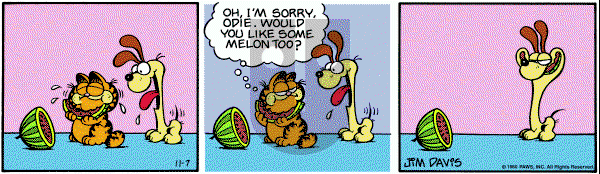 Garfield on Friday November 7, 1980 Comic Strip