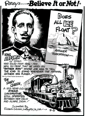 Ripley's Believe It or Not on Friday September 5, 2008 Comic Strip