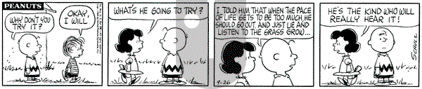 Peanuts on Saturday September 26, 1964 Comic Strip