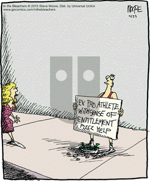 In the Bleachers on Friday April 24, 2015 Comic Strip