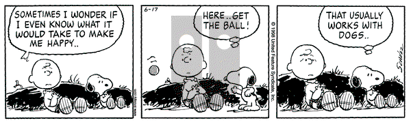 Peanuts on Wednesday June 17, 1998 Comic Strip