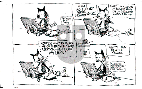 Pat Oliphant on Friday February 2, 1996 Comic Strip