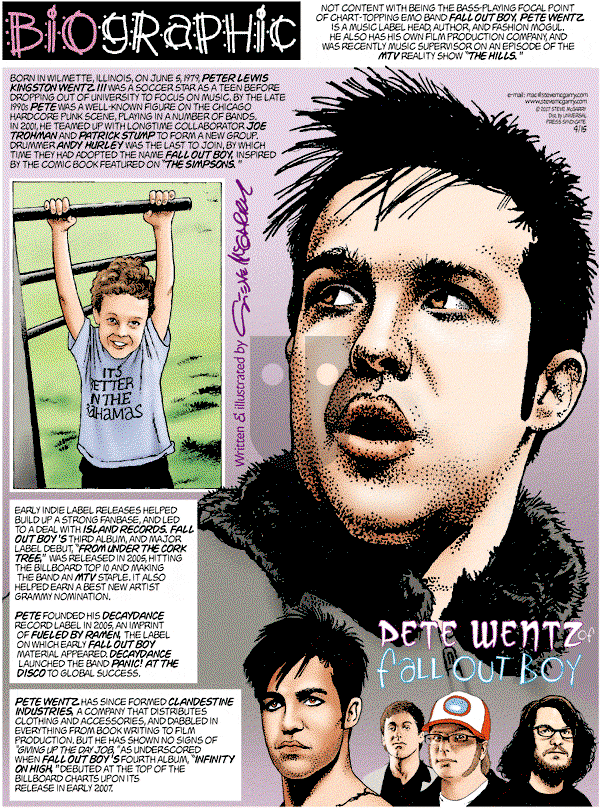 Biographic on Sunday April 15, 2007 Comic Strip