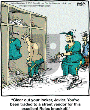 In the Bleachers on Thursday September 3, 2015 Comic Strip