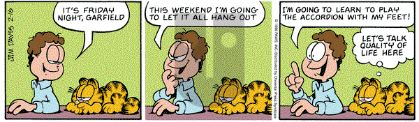 Garfield on Friday February 16, 1996 Comic Strip