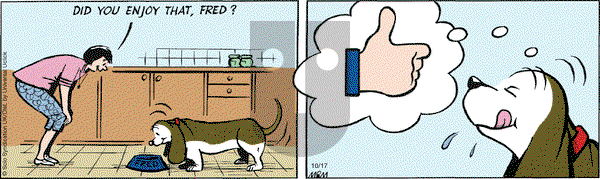 Fred Basset on Monday October 17, 2016 Comic Strip