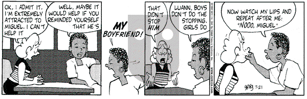 Luann on Wednesday July 21, 1999 Comic Strip