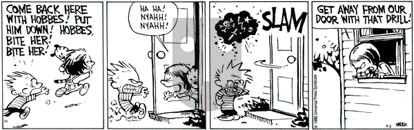 Calvin and Hobbes on Monday September 3, 1990 Comic Strip