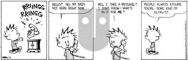 Calvin and Hobbes - Friday July 21, 1995 Comic Strip
