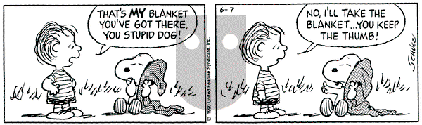 Peanuts on Thursday June 7, 1990 Comic Strip