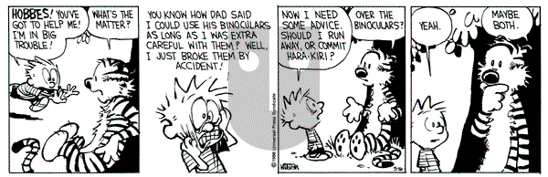 Calvin and Hobbes on Monday May 16, 1988 Comic Strip