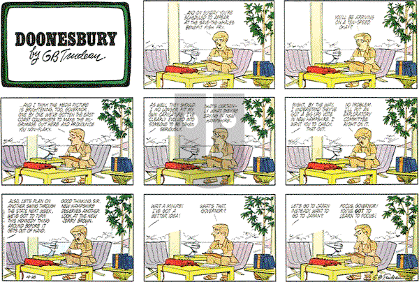 Doonesbury on Sunday October 28, 1979 Comic Strip
