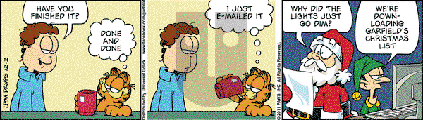 Garfield on Friday December 2, 2011 Comic Strip