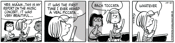 Peanuts on Tuesday October 21, 1986 Comic Strip
