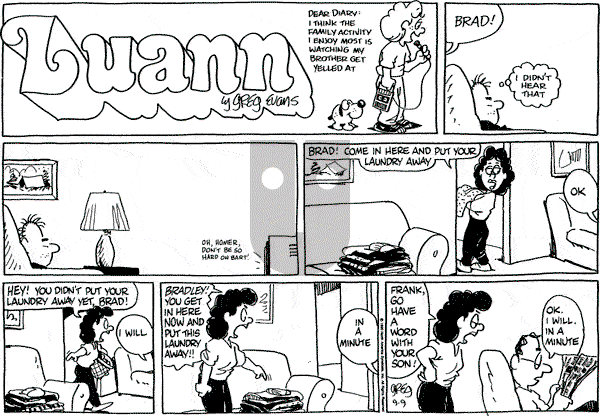 Luann on Sunday September 9, 1990 Comic Strip
