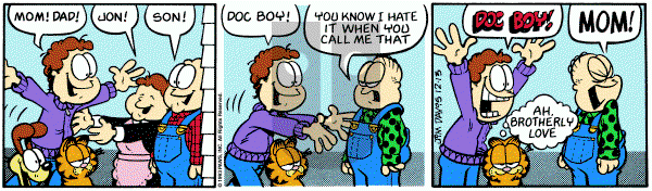 Garfield on Monday December 13, 1993 Comic Strip