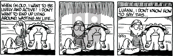 Luann on Saturday October 26, 1985 Comic Strip