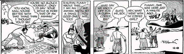 Alley Oop on Tuesday December 18, 1956 Comic Strip
