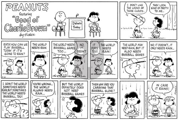 Peanuts on Sunday May 31, 1981 Comic Strip