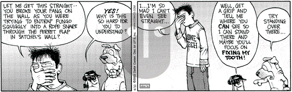 Get Fuzzy on Wednesday April 10, 2002 Comic Strip