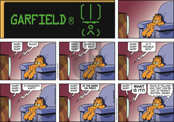 Garfield on Sunday July 15, 2012 Comic Strip
