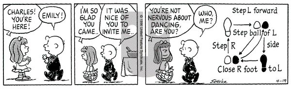 Peanuts on Friday April 19, 1996 Comic Strip