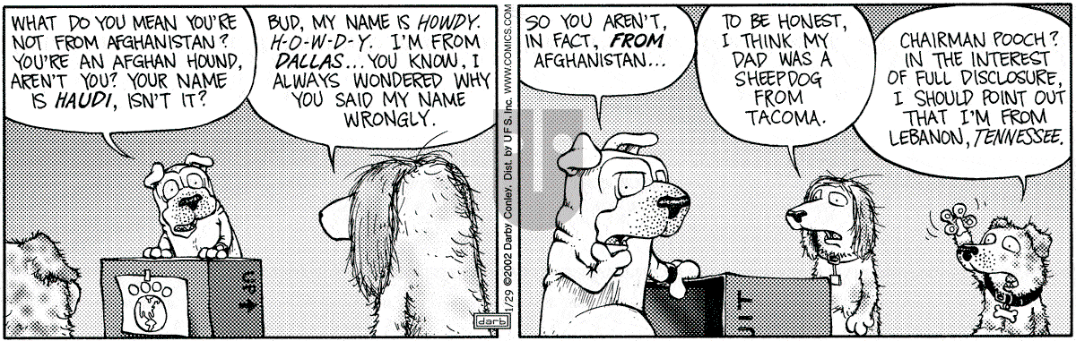 Get Fuzzy - Tuesday January 29, 2002 Comic Strip