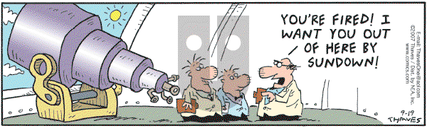 Frank and Ernest - Wednesday September 19, 2007 Comic Strip