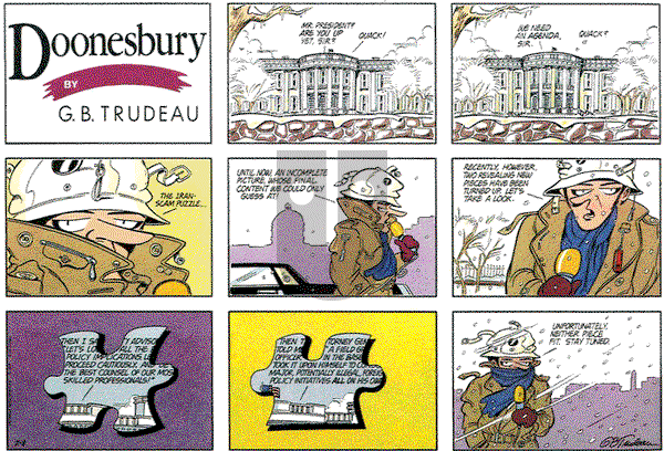 Doonesbury on Sunday February 8, 1987 Comic Strip