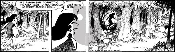 Alley Oop on Tuesday January 2, 1973 Comic Strip