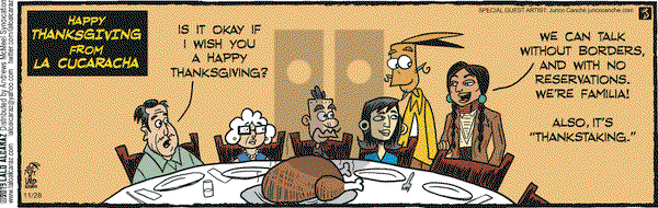 La Cucaracha on Thursday November 28, 2019 Comic Strip